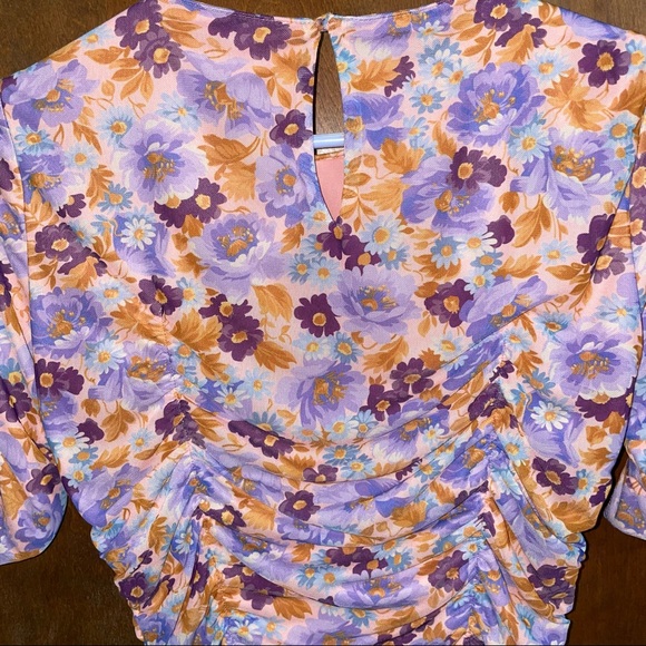 Sold- Zara Draped Floral Print Dress - Picture 7 of 9